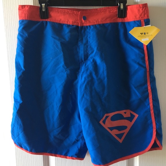 mens superman swim trunks